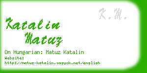 katalin matuz business card
